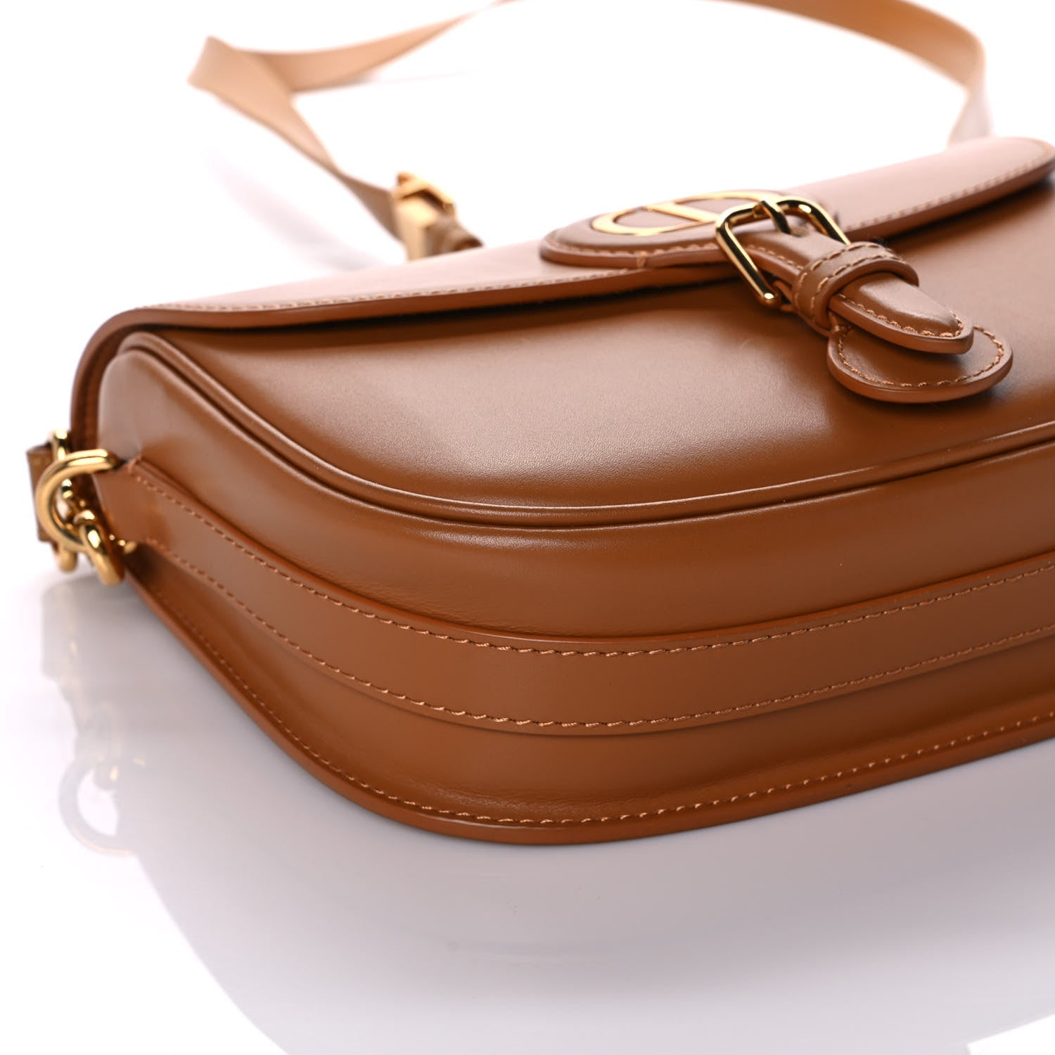 Christian Dior Box Calfskin Medium Bobby Flap Dark Tan 8 of 10