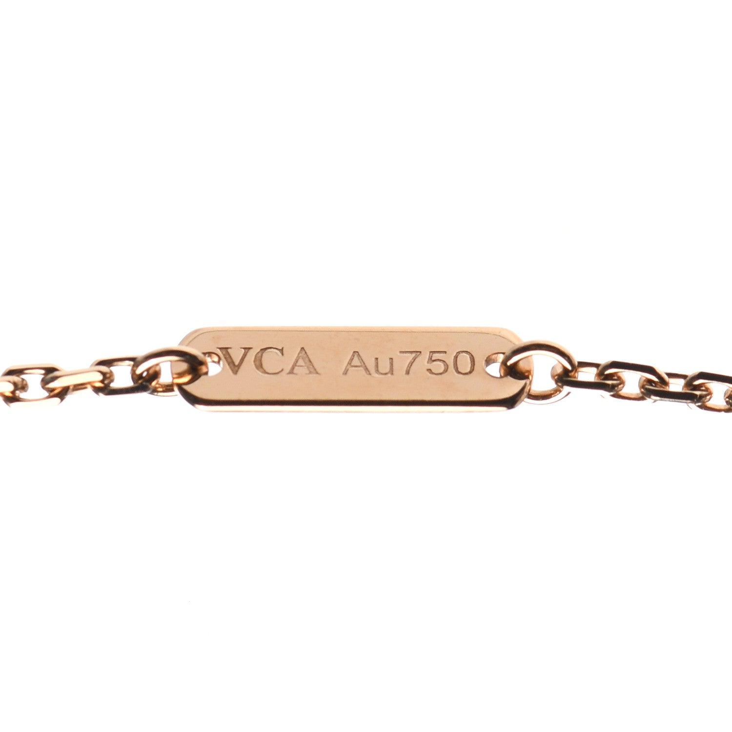 Van Cleef & Arpels 18K Rose Gold Gray Mother of Pearl Vintage Alhambra Pendant Necklace 6 of 8