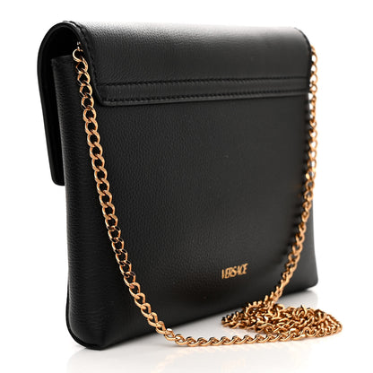 Versace Grained Calfskin La Medusa Chain Crossbody Bag Black 3 of 11