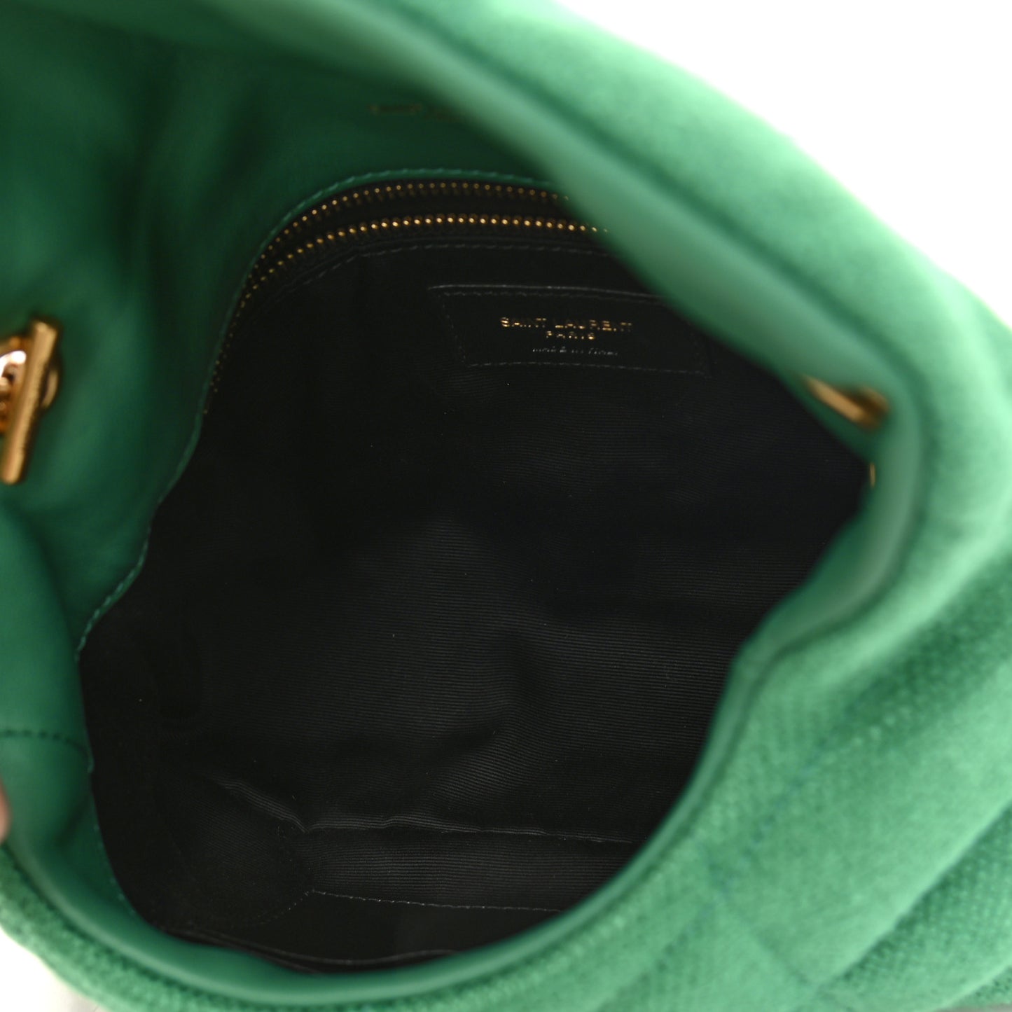 Canvas Quilted Toy Loulou Puffer Monogram Chain Satchel Basil