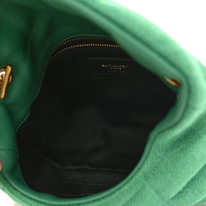 Saint Laurent Canvas Quilted Toy Loulou Puffer Monogram Chain Satchel Basil 5 of 11