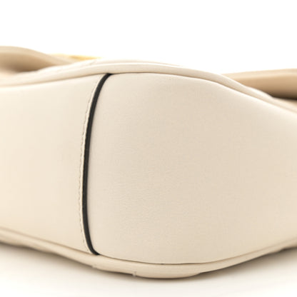 Gucci Calfskin Matelasse Mini GG Marmont Shoulder Bag White 10 of 12