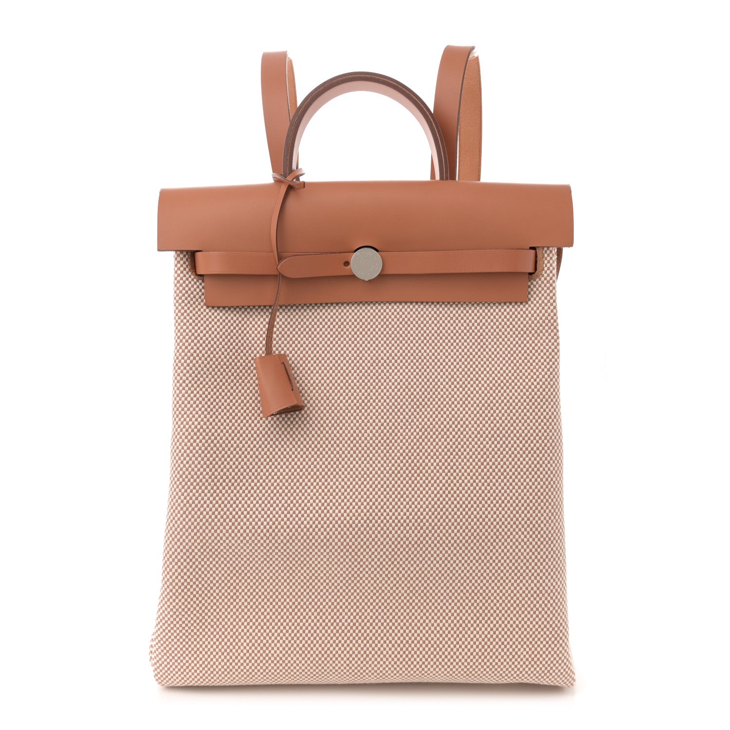 Hermes Vache Hunter Criss Viking Herbag a Dos Retourne Backpack Ecru Beige Naturel 1 of 11