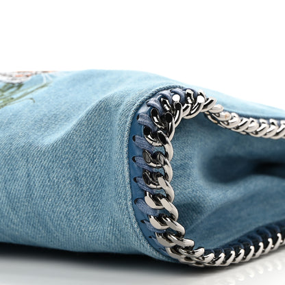 Stella McCartney Denim Embroidered Tiger Mini Falabella Tote Blue 10 of 10