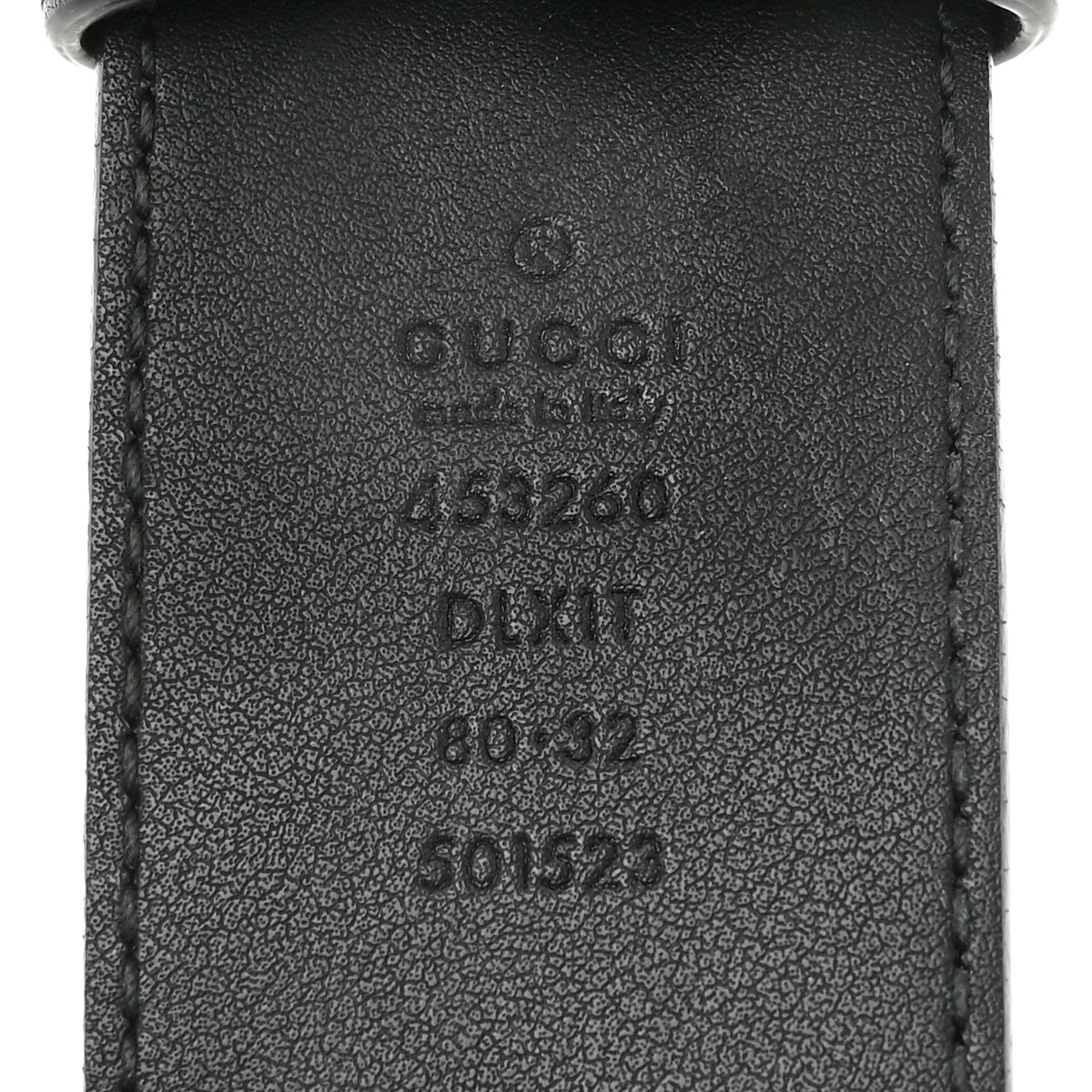Gucci Moon Calfskin Pearl Double G 40mm Belt 80 32 Black Cream 5 of 6