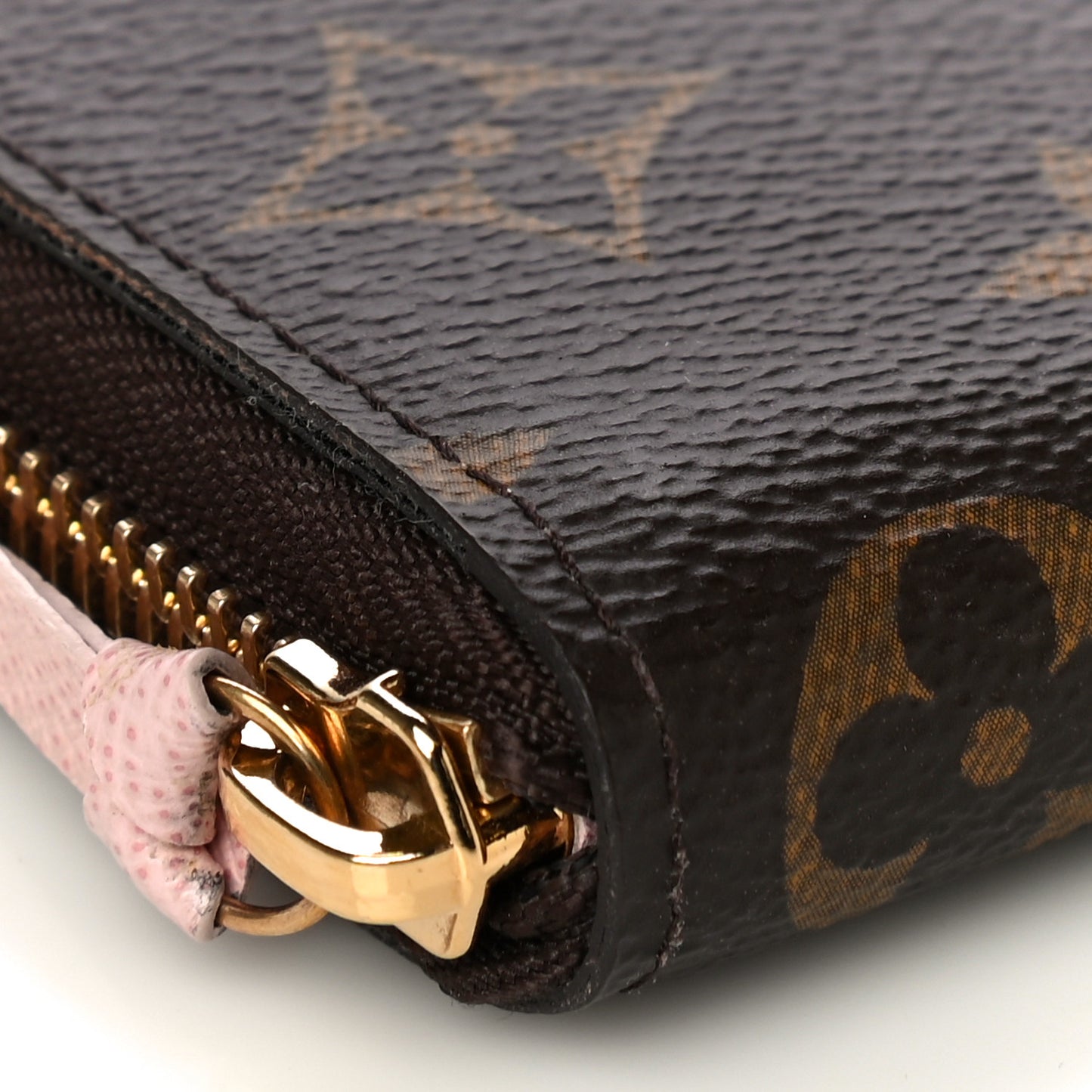 Monogram Clemence Wallet Rose Ballerine