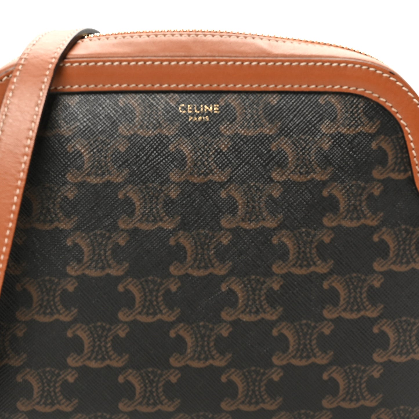 Triomphe Canvas Small Camera Bag Tan