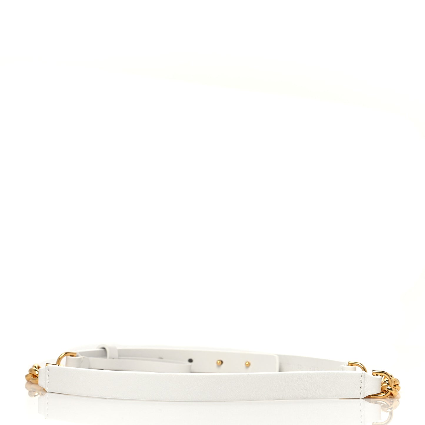 Calfskin Chain Belt 70 White