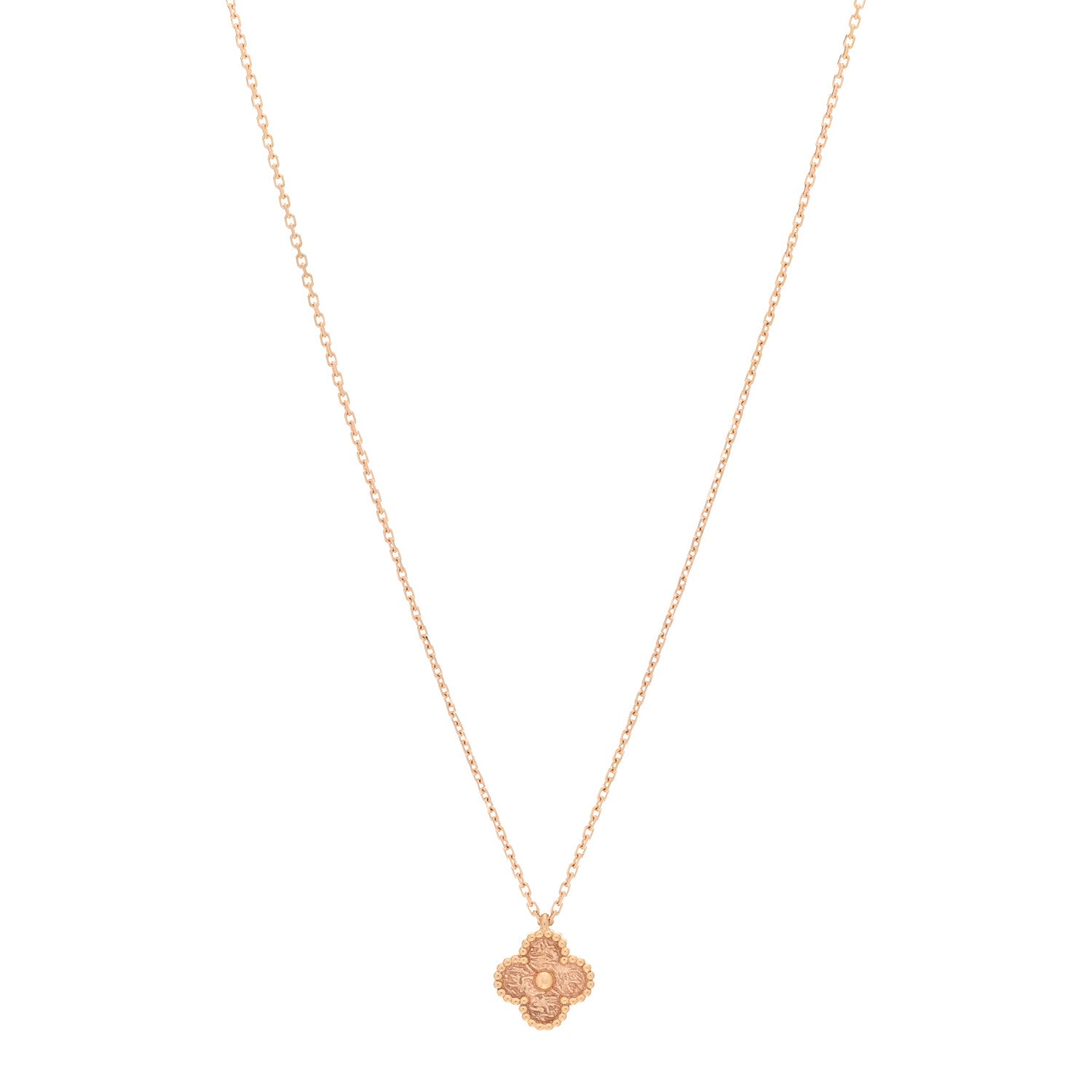 Van Cleef & Arpels 18K Rose Gold Sweet Alhambra Pendant Necklace 1 of 5