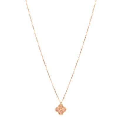Van Cleef & Arpels 18K Rose Gold Sweet Alhambra Pendant Necklace 1 of 5