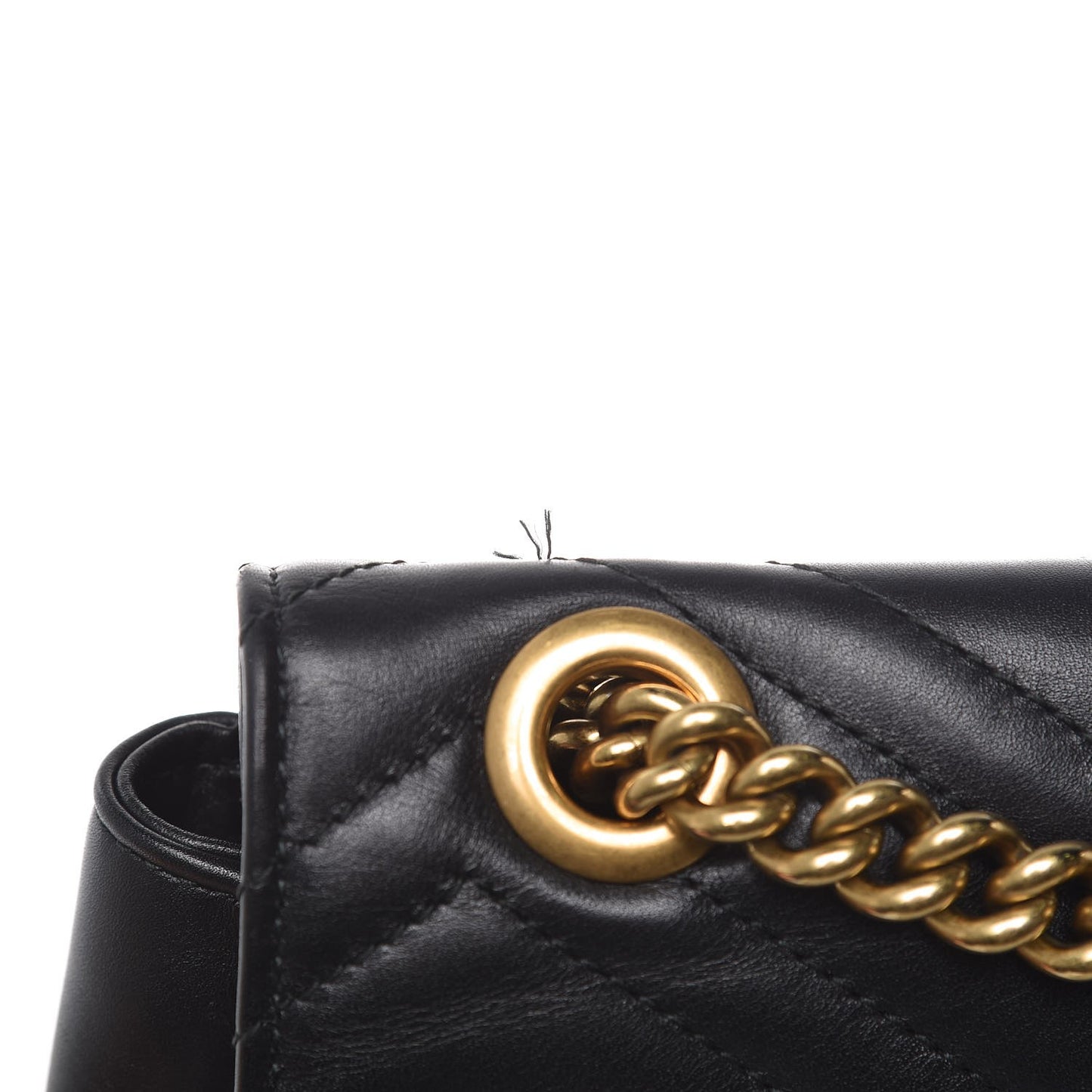 Calfskin Matelasse Medium GG Marmont Shoulder Bag Black