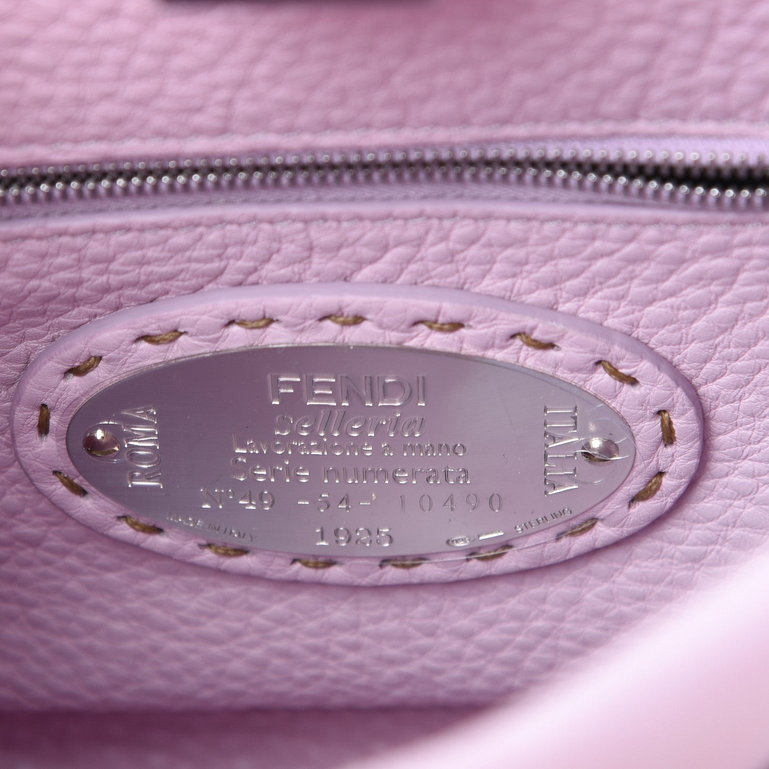 Fendi Cuoio Romano Selleria Mini Peekaboo Iconic Satchel Anemone 6 of 11