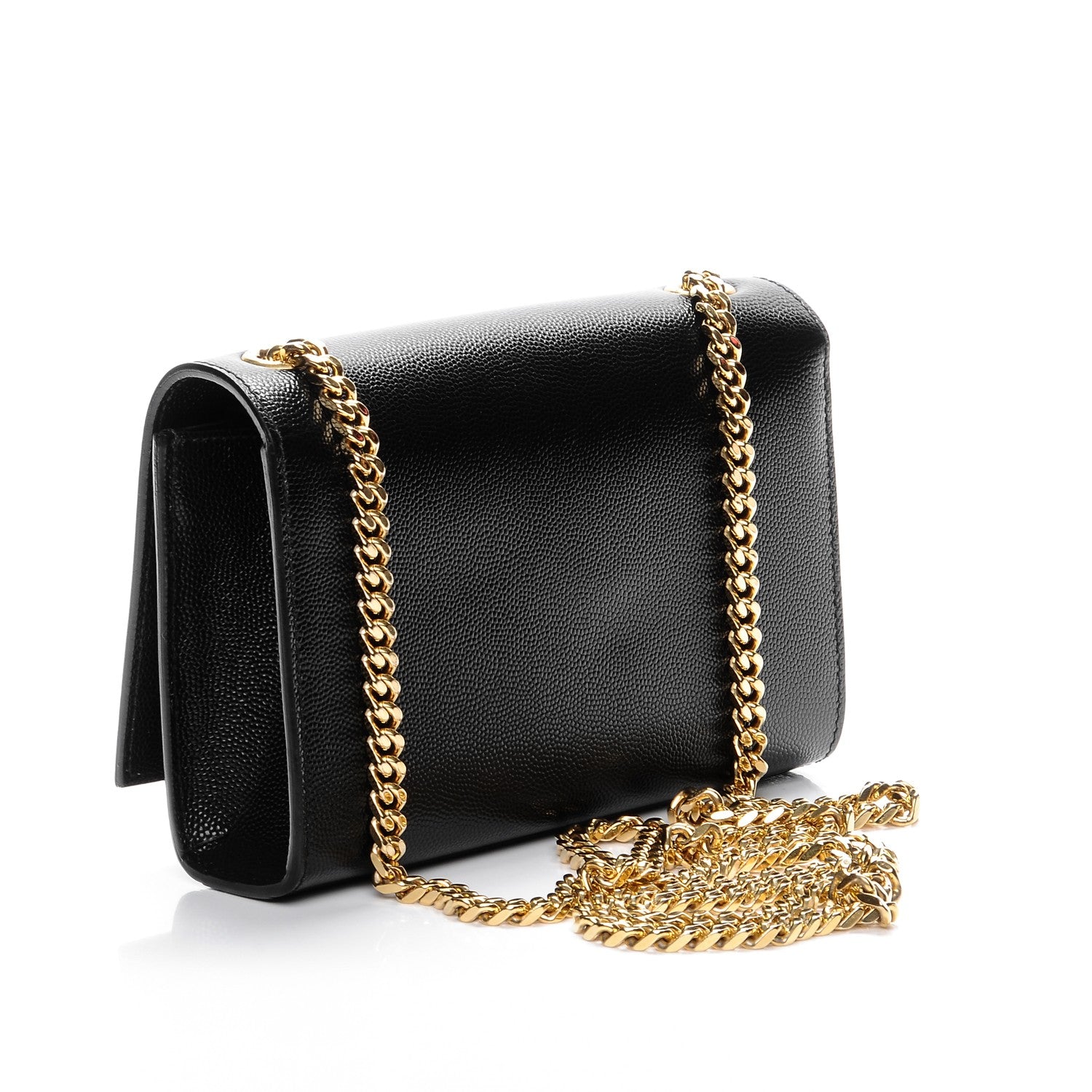 Saint Laurent Grain De Poudre Small Monogram Kate Satchel Black 3 of 7