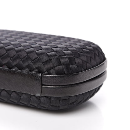 Bottega Veneta Satin Intreccio Impero Knot Clutch Black 8 of 11