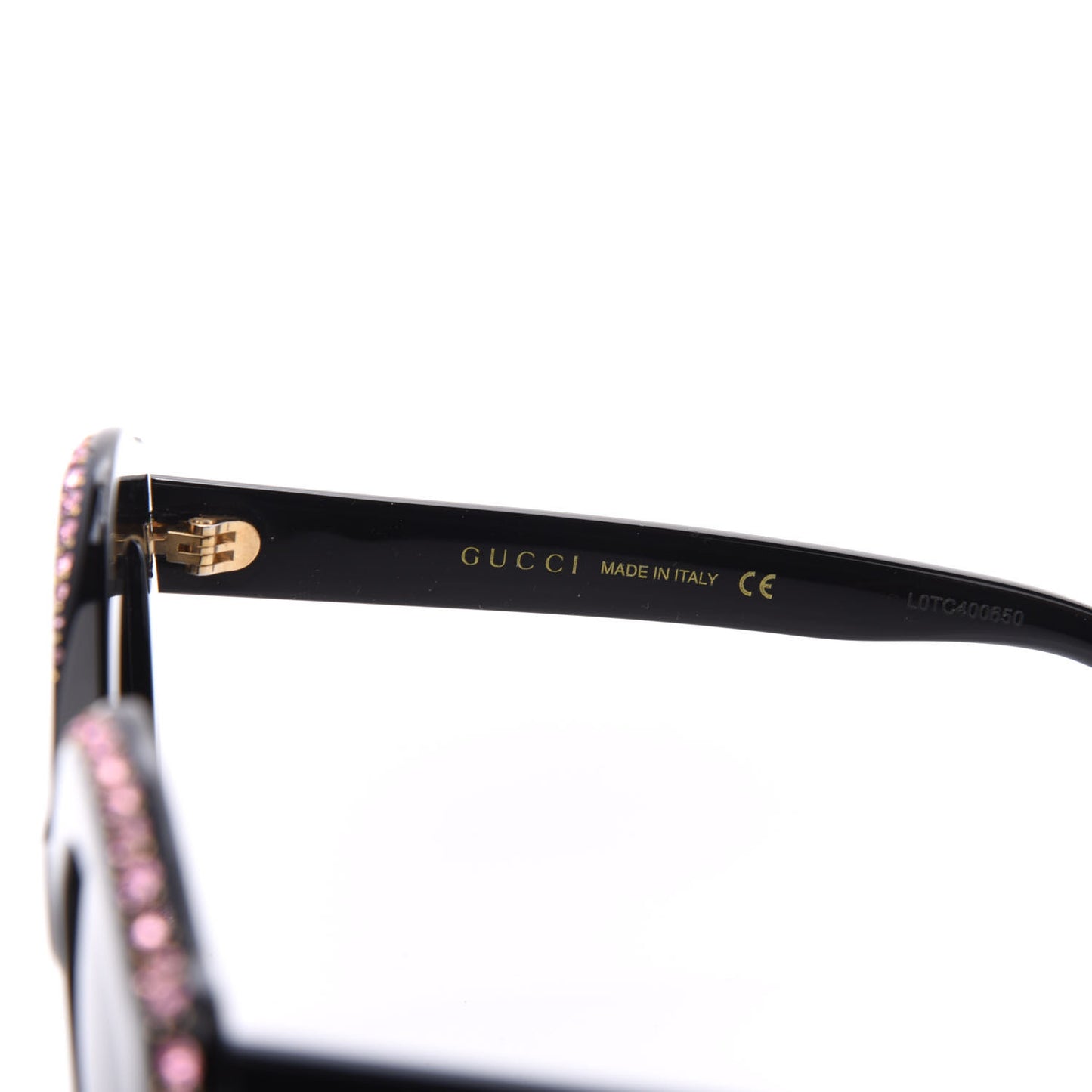 Crystal Cat Eye GG0118S Sunglasses Black