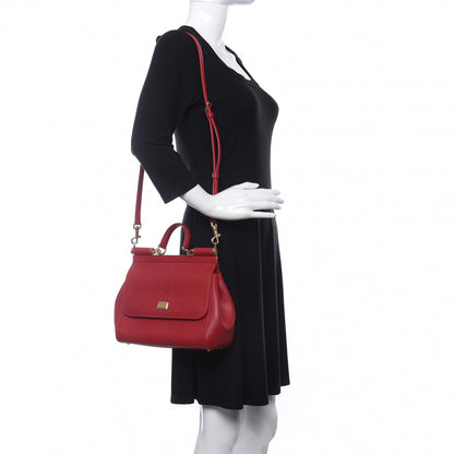 Dolce & Gabbana Dauphine Medium Miss Sicily Satchel Dark Red 3 of 11