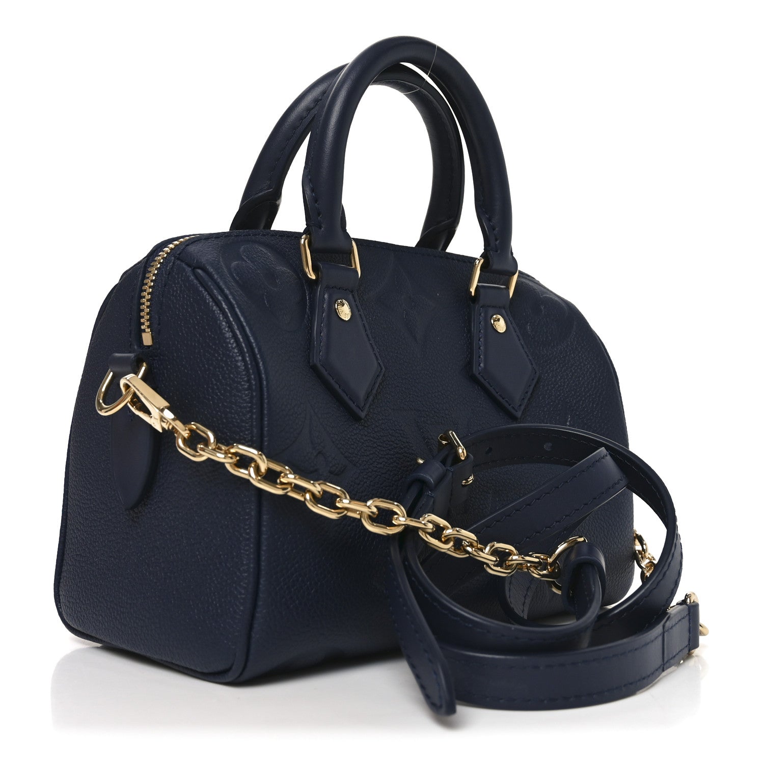 Louis Vuitton Empreinte Monogram Giant Speedy Bandouliere 20 Navy 3 of 10