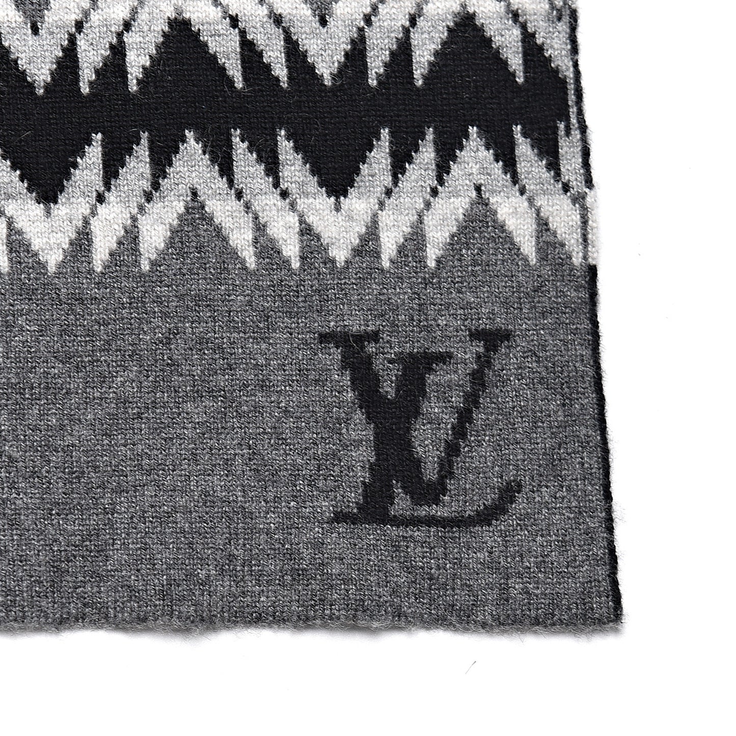 Cashmere Damier Aztec Scarf Graphite