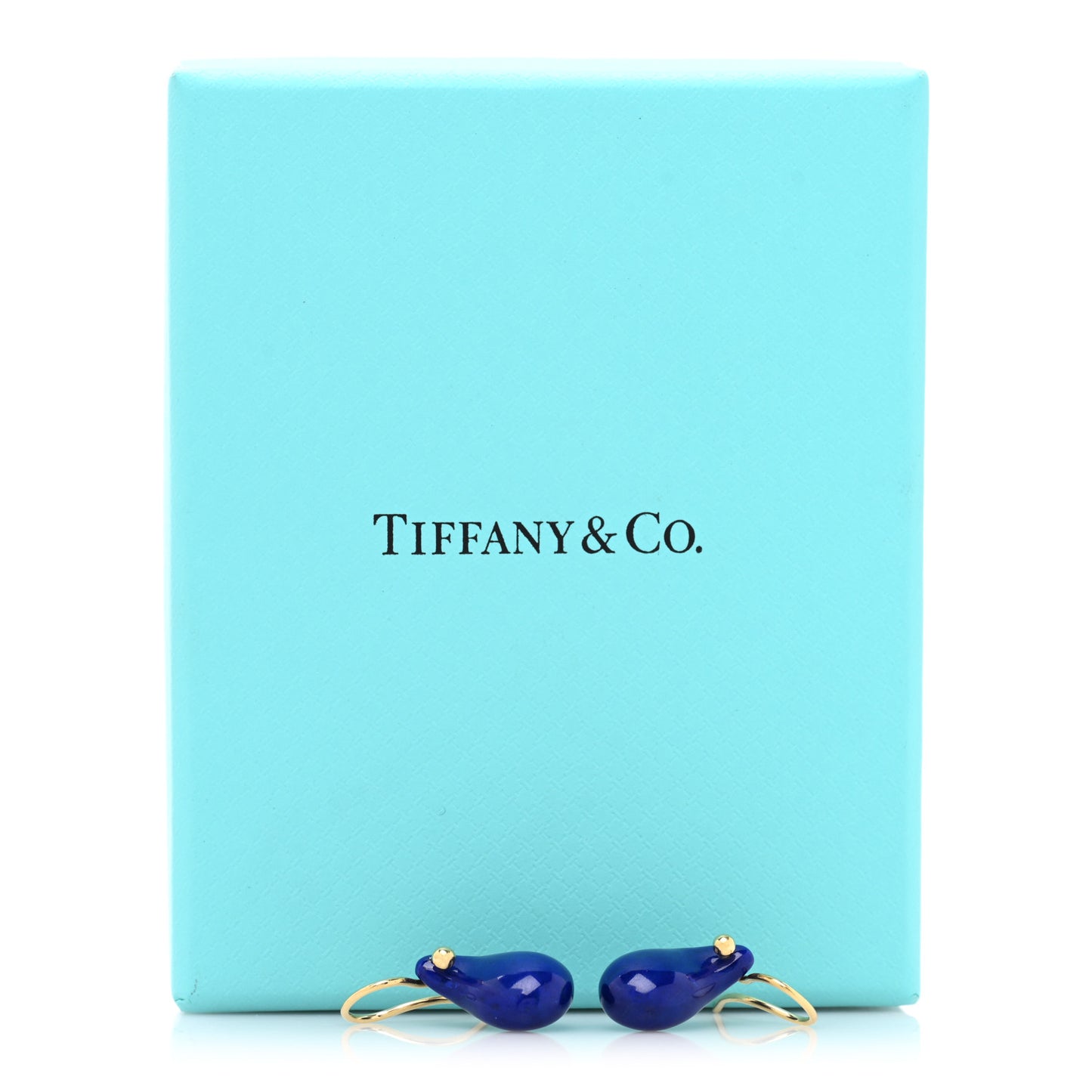 18K Yellow Gold Lapis Lazuli Elsa Peretti Teardrop Earrings