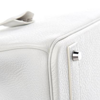 Hermes Taurillon Clemence Birkin 40 White 32 of 39