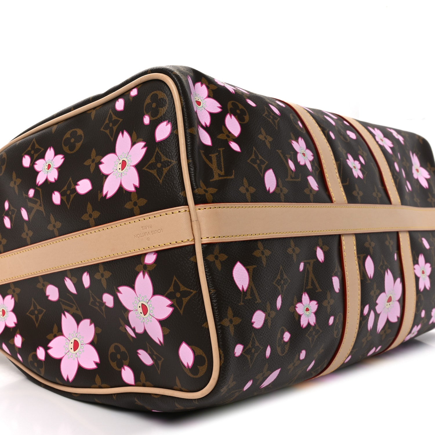 Louis Vuitton LV X TM Monogram Cherry Blossom Keepall Bandouliere 45 Sakura Brown 7 of 8