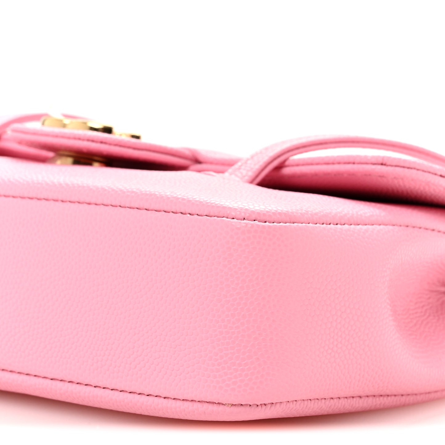 Shiny Caviar Mini Preppy Coco Shoulder Bag Rose