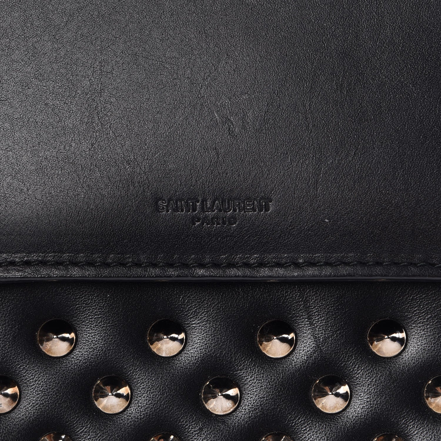 Saint Laurent Calfskin Studded Medium Betty Black 10 of 15