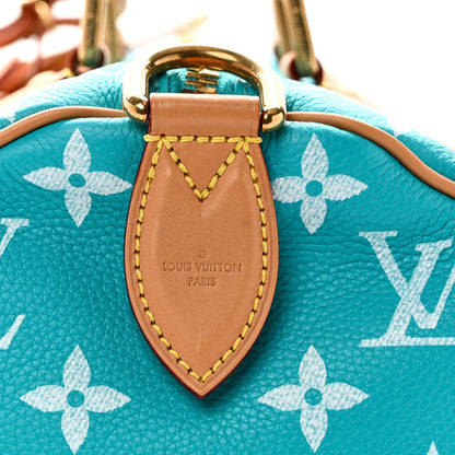 Louis Vuitton Calfskin Monogram Speedy P9 Bandouliere 40 Turquoise 7 of 11