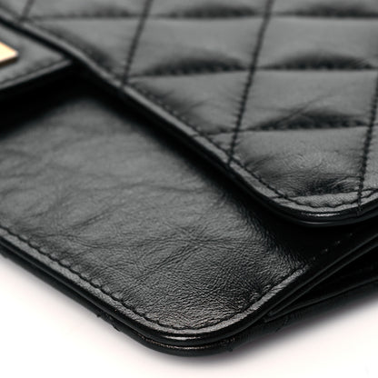 Chanel Aged Calfskin Quilted 2.55 Reissue Pouch With Chain Handle Black 10 of 11