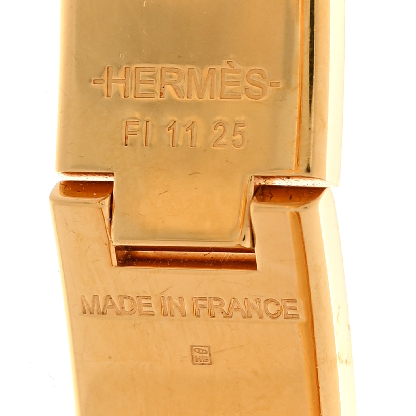 Enamel Narrow Clic Clac H Bracelet PM White