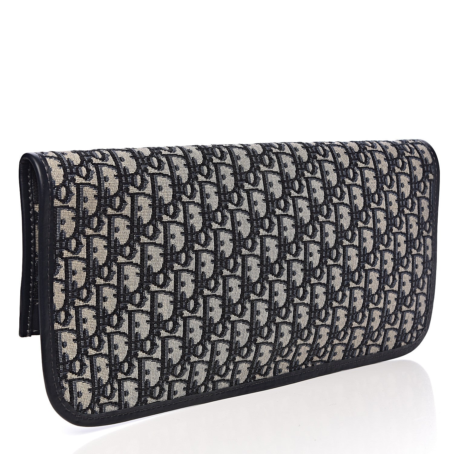 Christian Dior Oblique Fold Over Clutch Blue 5 of 12