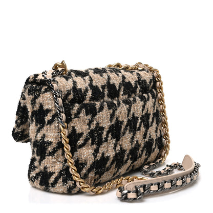 Chanel Tweed Large Chanel 19 Flap Beige Black 3 of 10