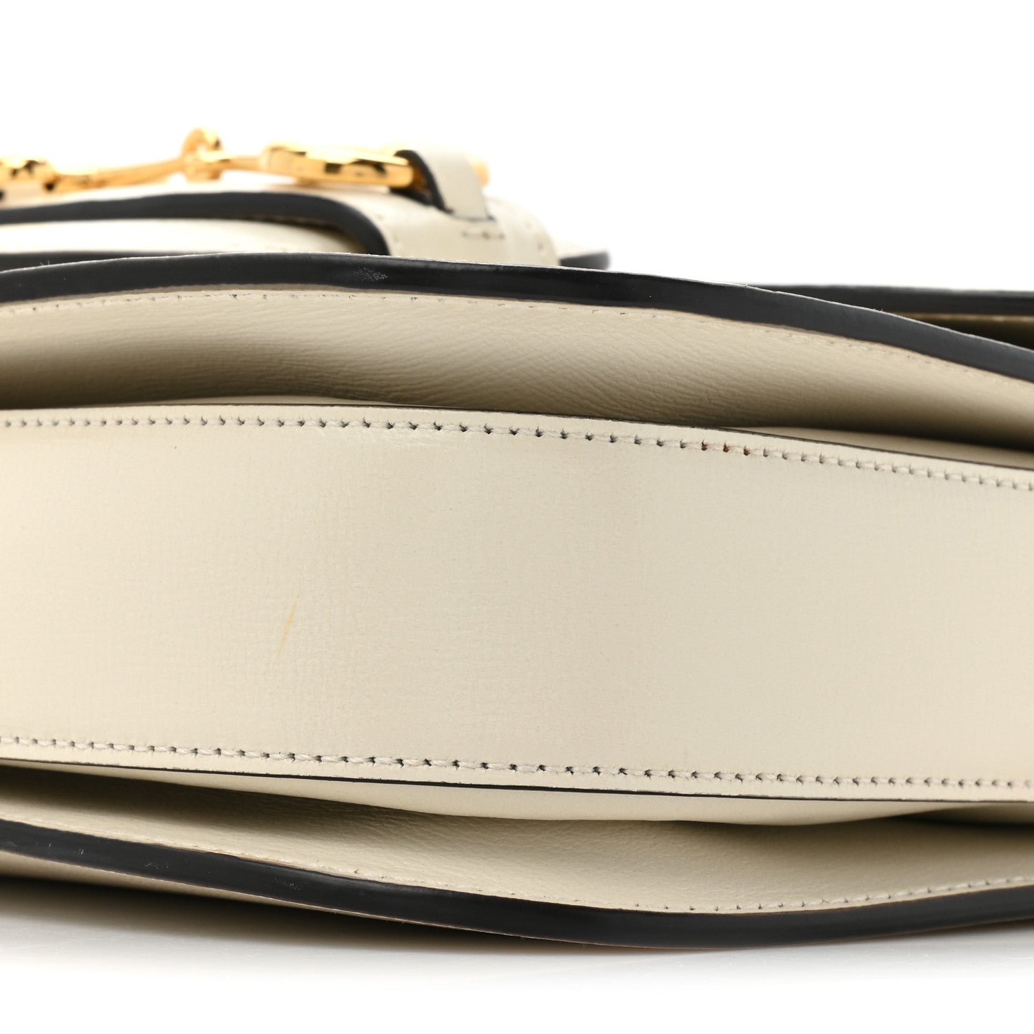 Gucci Azalea Calfskin Horsebit 1955 Shoulder Bag Mystic White 9 of 14