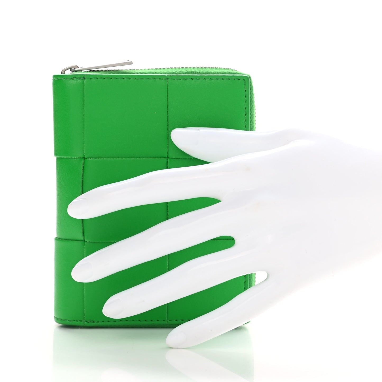 Nappa Maxi Intrecciato Zip Around Wallet Parakeet