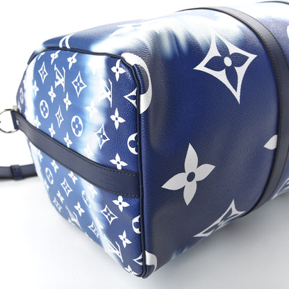Louis Vuitton Monogram Escale Keepall Bandouliere 50 Blue 8 of 10