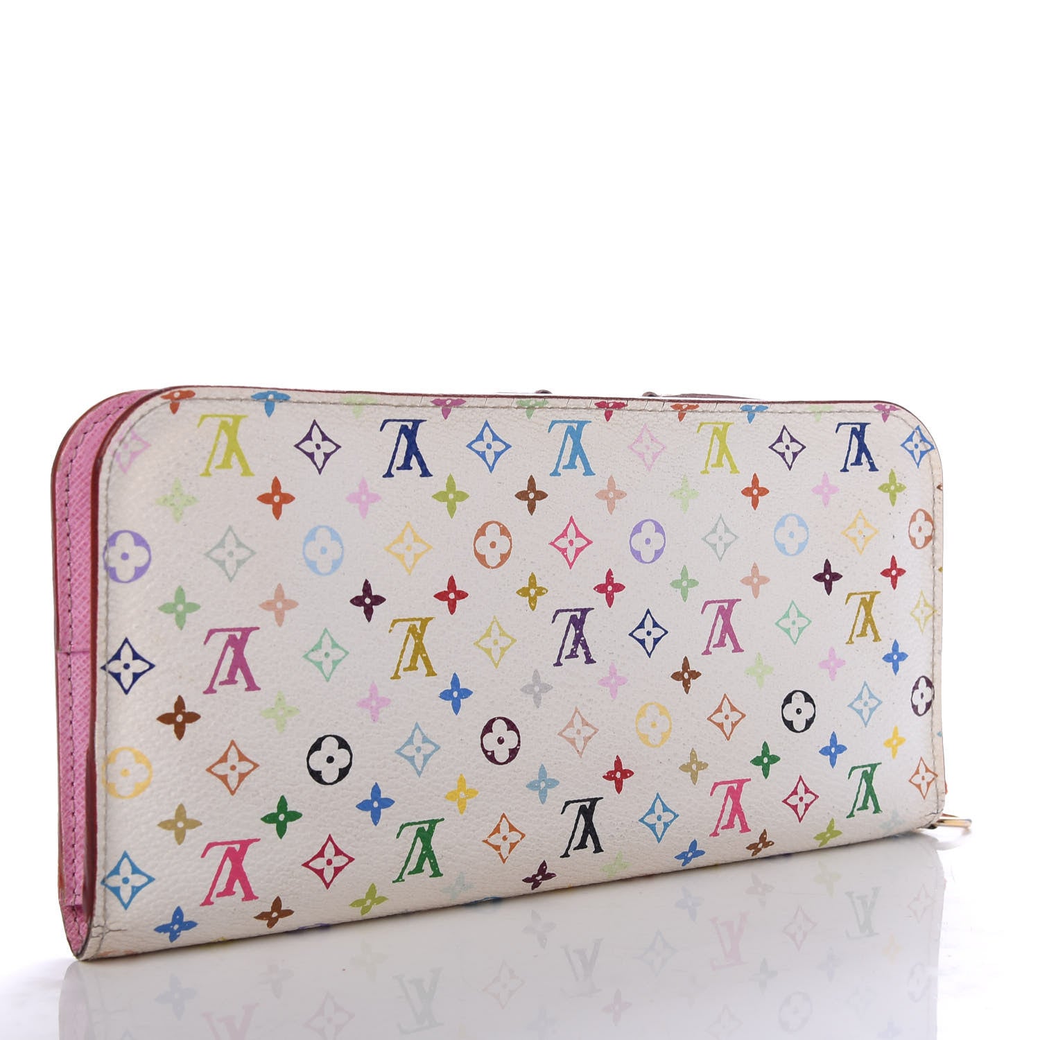 Louis Vuitton Monogram Multicolor Insolite Wallet White Litchi 3 of 11