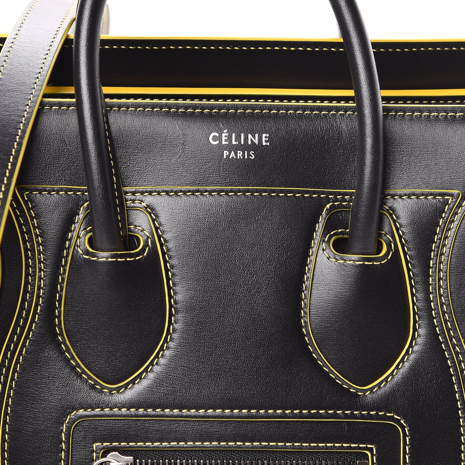 Celine Satin Calfskin Nano Debossed Luggage Black 9 of 11