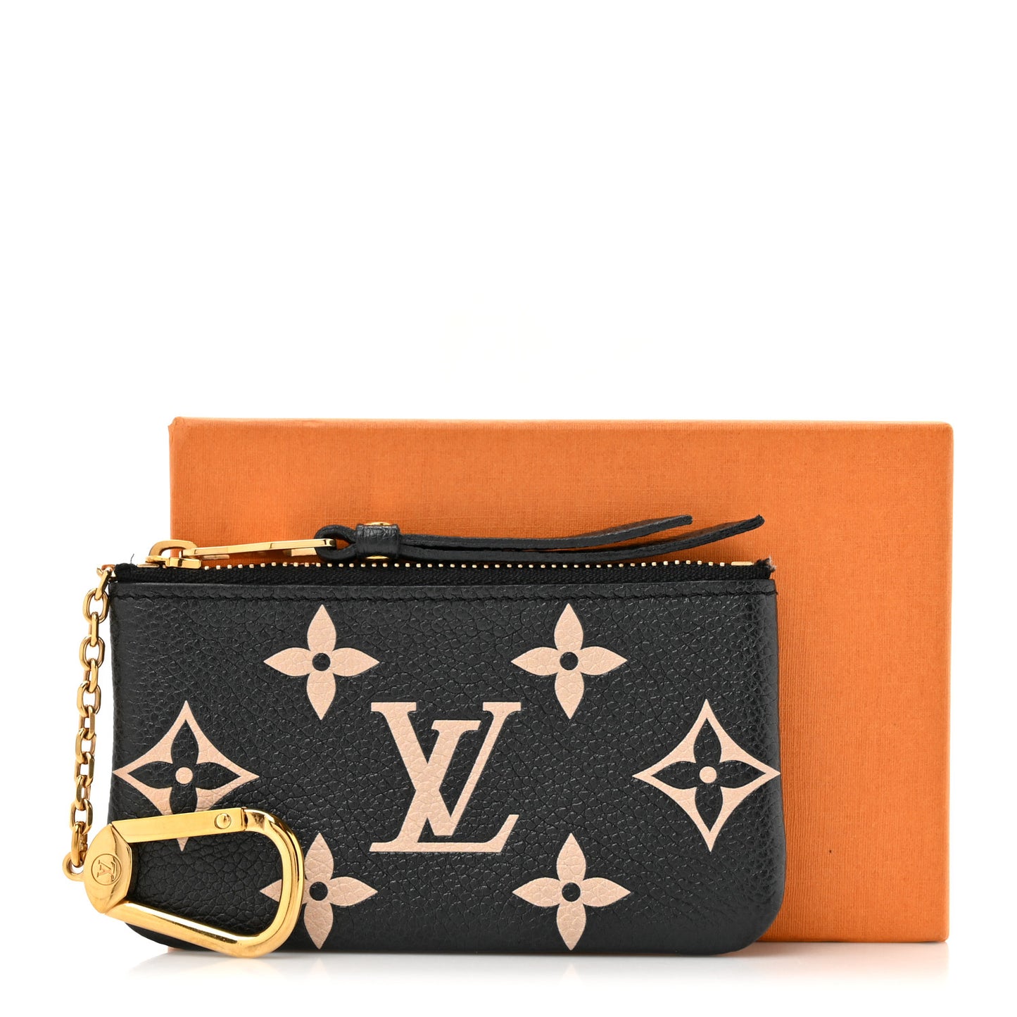 Empreinte Monogram Giant Key Pouch Black Beige