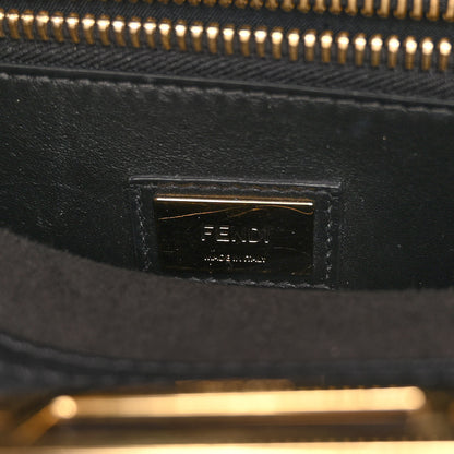 Fendi Vitello Seta Shiny Nappa Medium Peekaboo Iconic Satchel Black 7 of 10