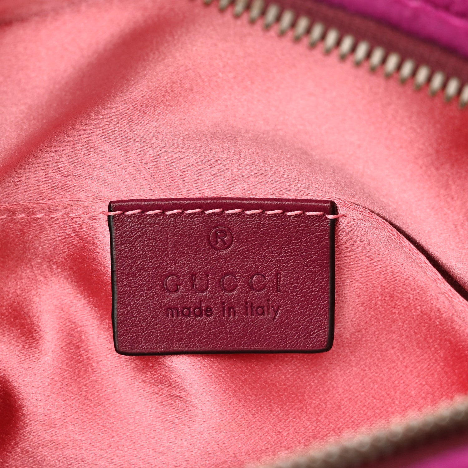Gucci Velvet Matelasse GG Marmont Belt Bag Fuchsia 85 34 Violet Cyclamen 6 of 11