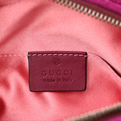 Gucci Velvet Matelasse GG Marmont Belt Bag Fuchsia 85 34 Violet Cyclamen 6 of 11
