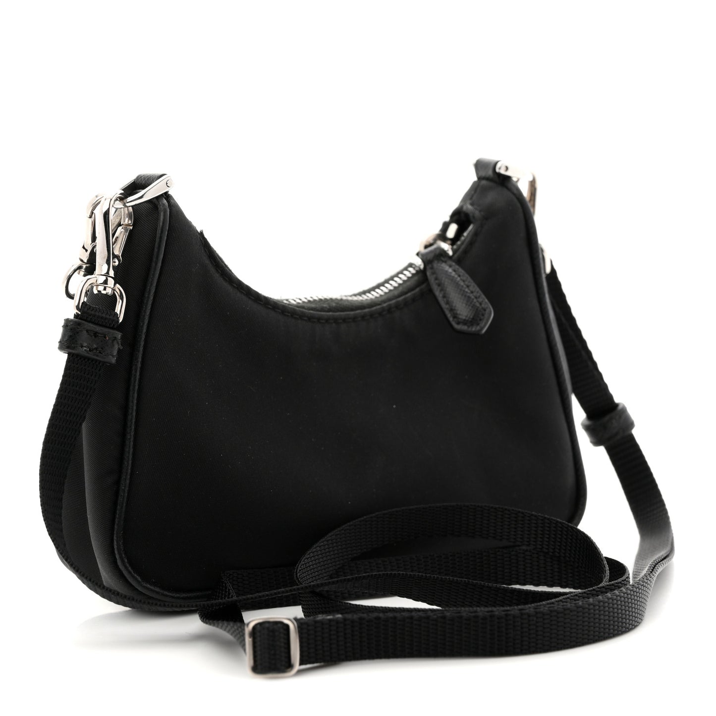 Tessuto Nylon Mini Re-Edition 2000 Shoulder Bag Black