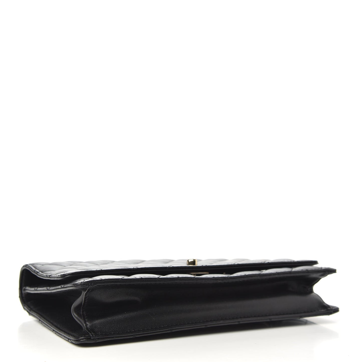 Lambskin Quilted Fantasy Pearl Flap Black