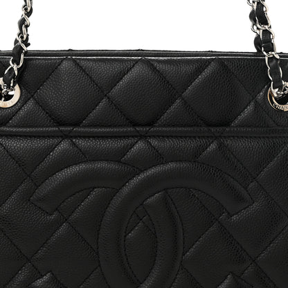 Chanel Caviar Quilted CC Timeless Soft Tote Black 8 of 10