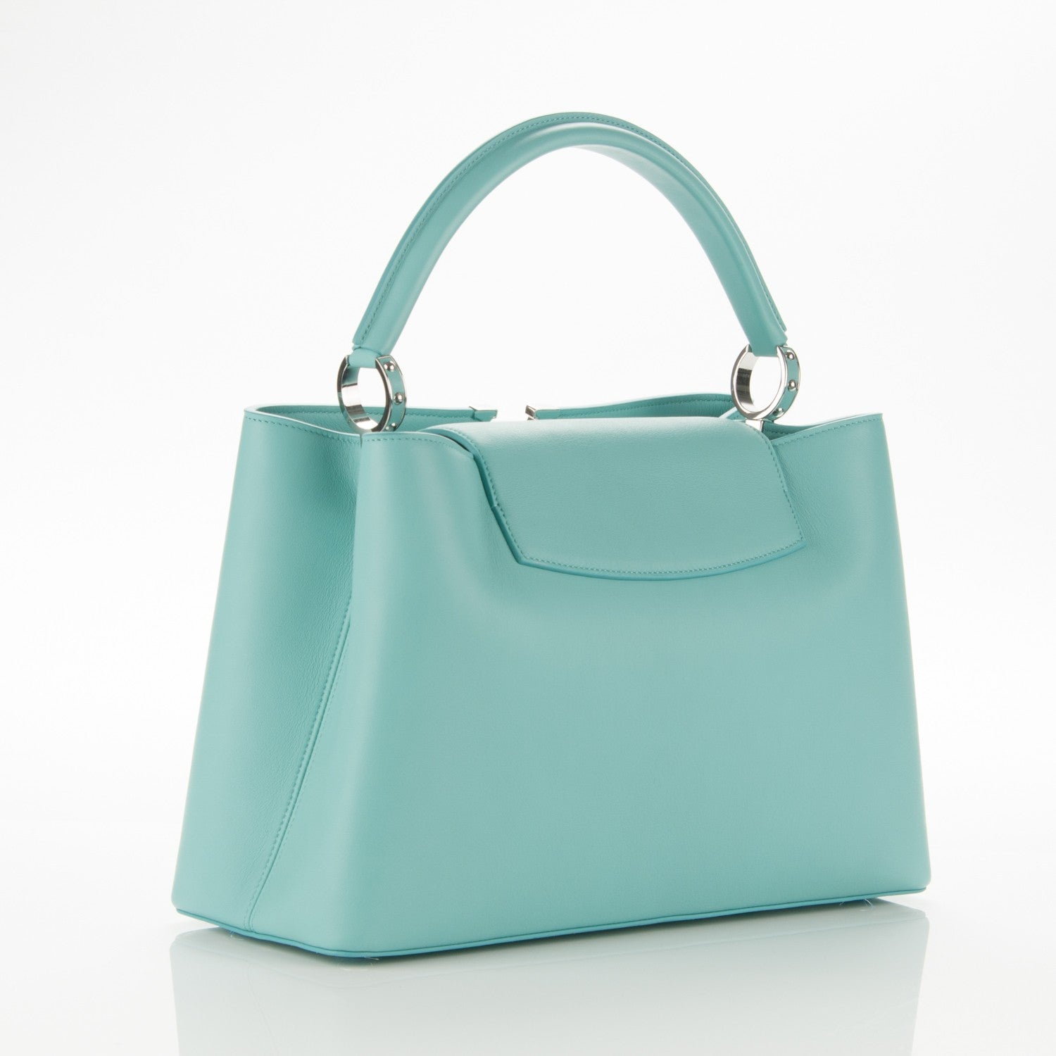 Louis Vuitton Veau Soie Haute Maroquinerie Capucines MM Azur 3 of 7