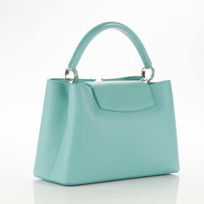 Louis Vuitton Veau Soie Haute Maroquinerie Capucines MM Azur 3 of 7