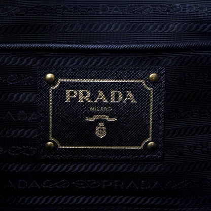 Prada Tela Tweed Saffiano Tote Bag Black 7 of 8