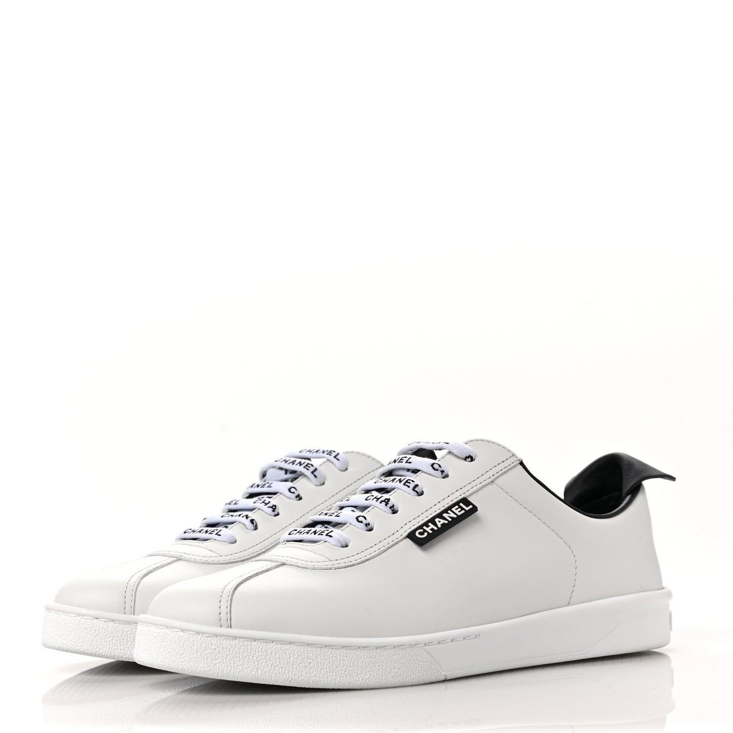 Calfskin CC Womens Sneakers 39 White