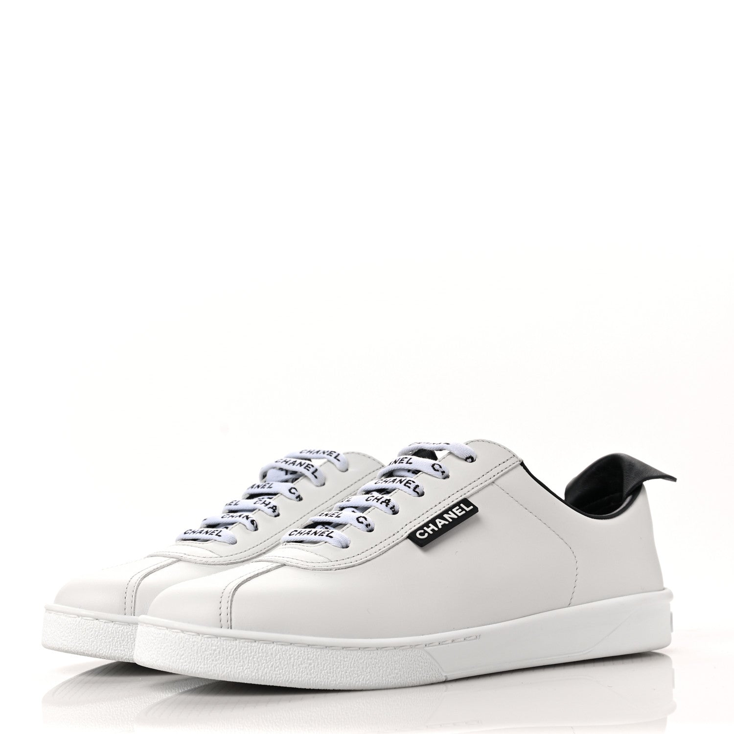 Chanel Calfskin CC Womens Sneakers 39 White 3 of 10