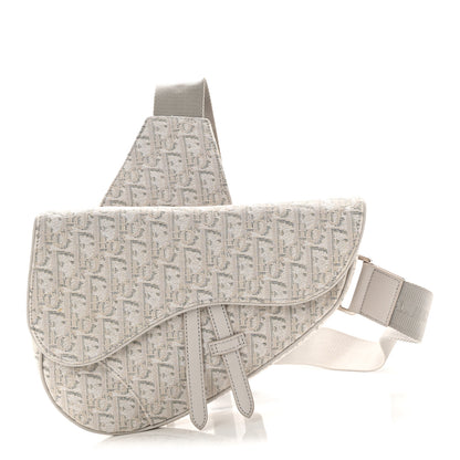Christian Dior Oblique Mens Saddle Bag Grey 1 of 10